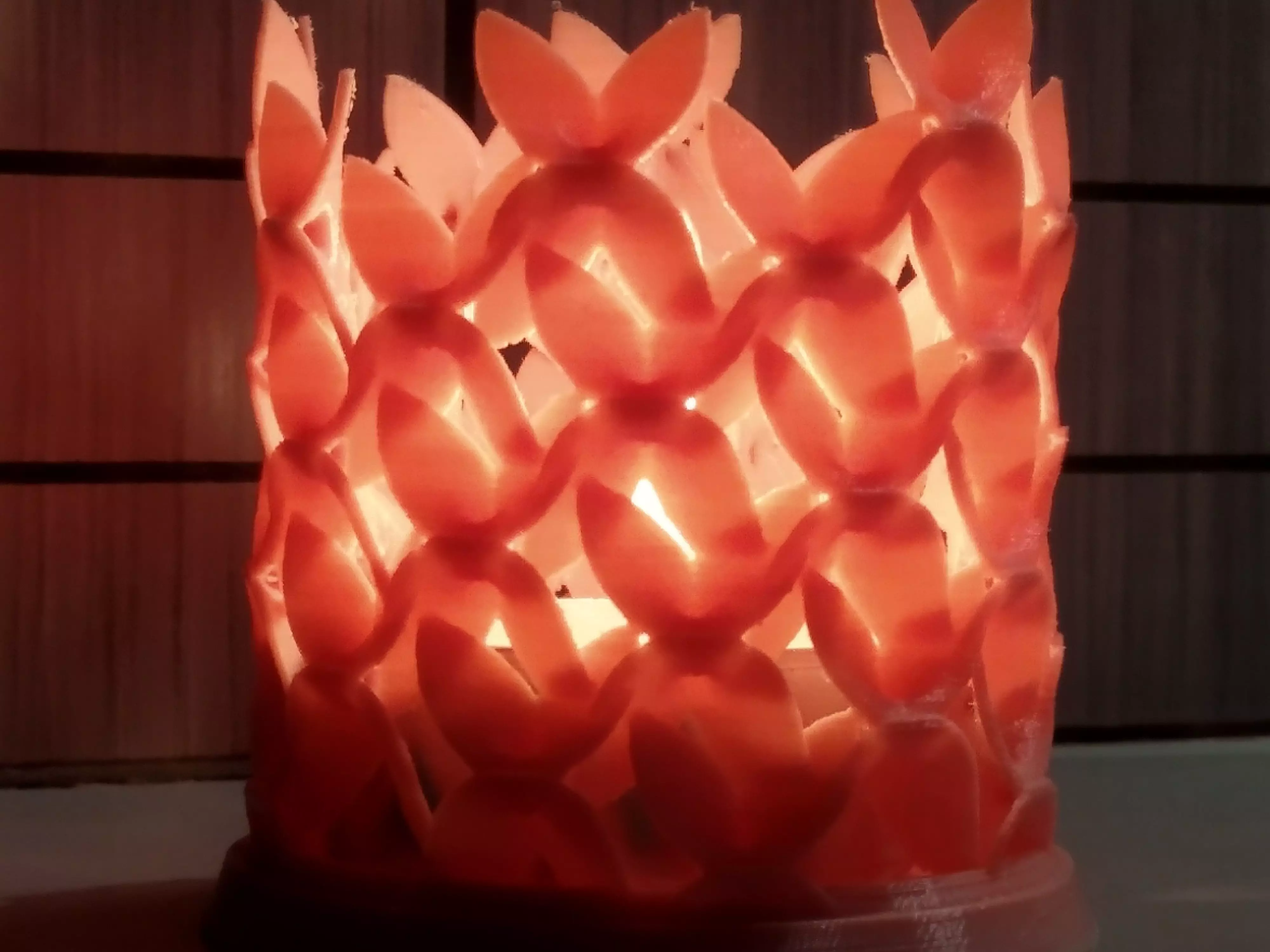 Tealight flowery holder Candle light atmosphere 3D print model_0