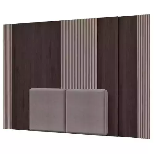 Headboard 3d model wall with door