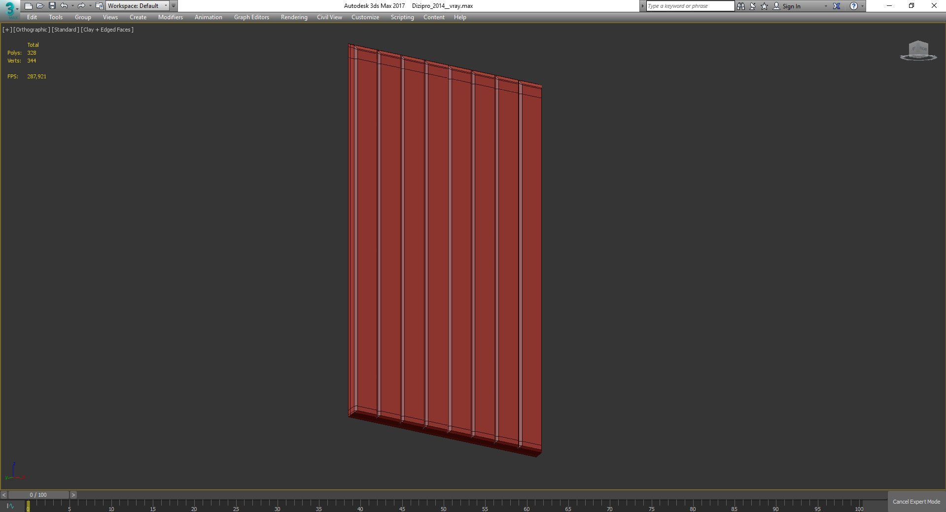 Headboard 3d model two acoustic panels Low-poly 3D model_3