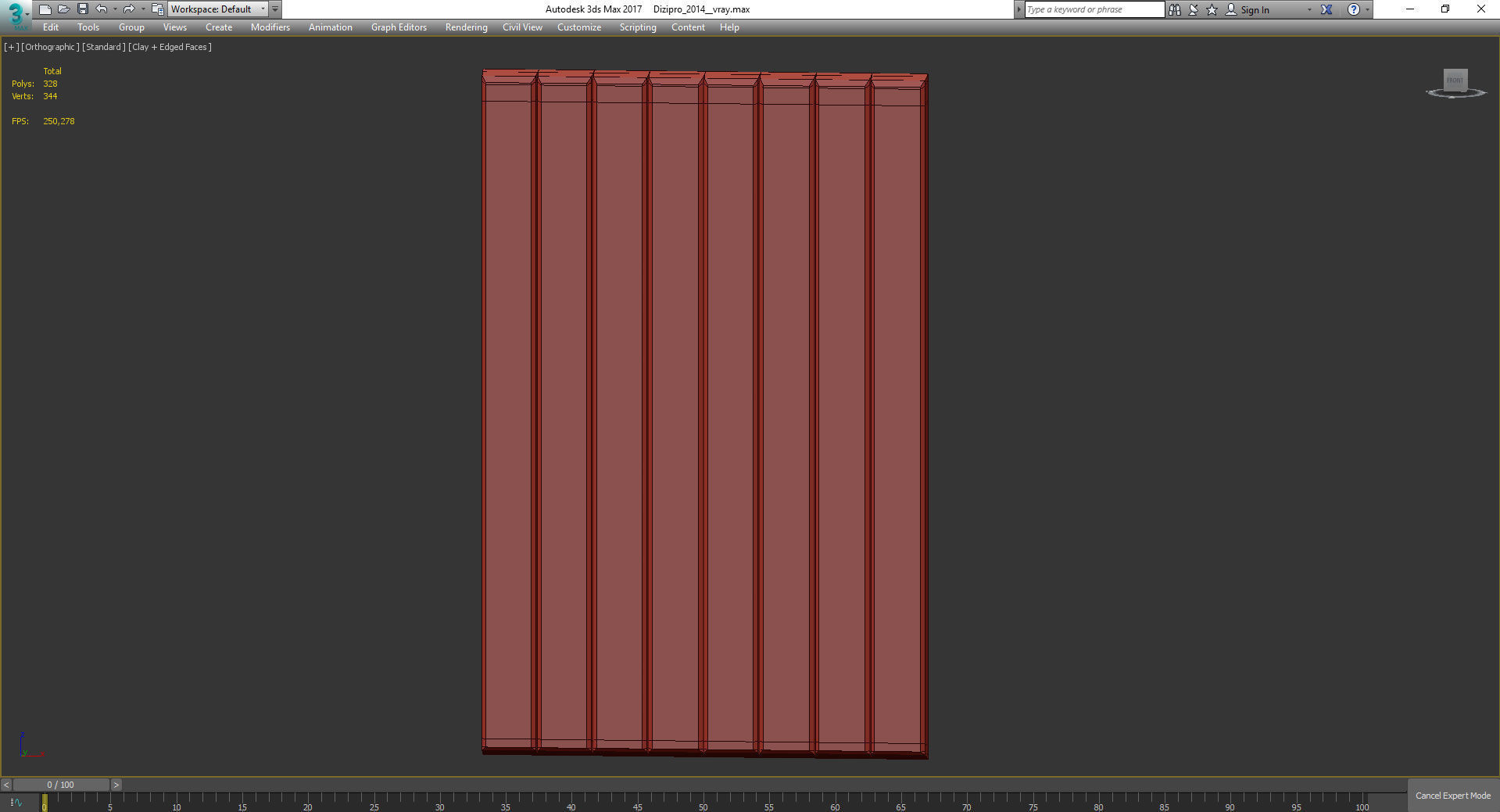 Headboard 3d model two acoustic panels Low-poly 3D model_2