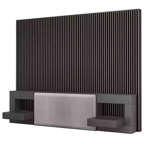 Headboard 3d model modern with stripes