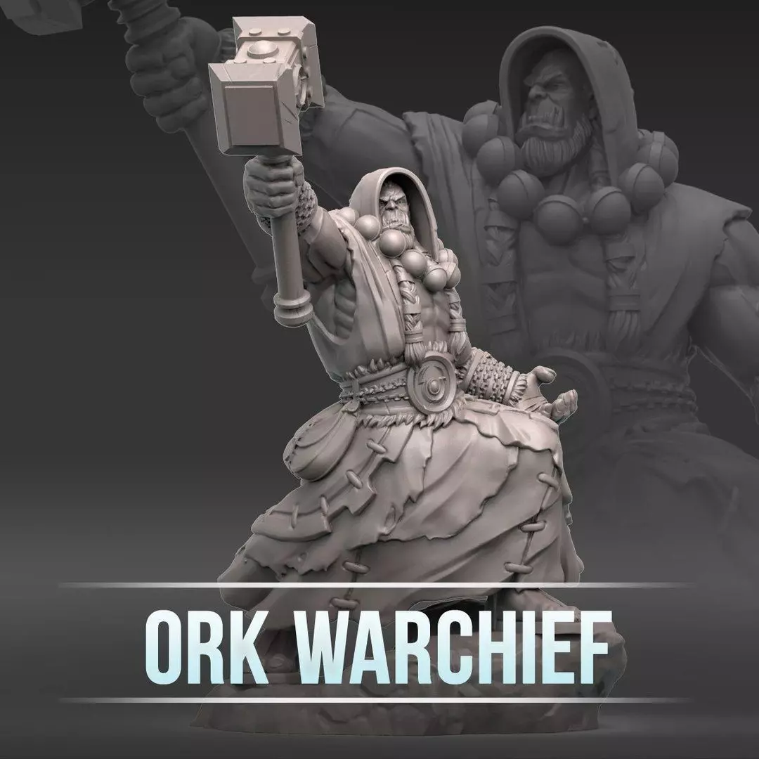 Ork warchief 3D print model_0