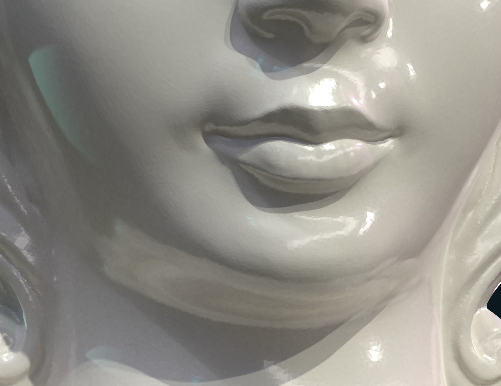 Female woman Face Mascaron 3D print model_11