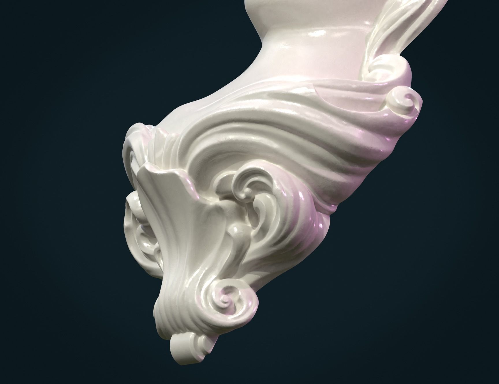 Female woman Face Mascaron 3D print model_14