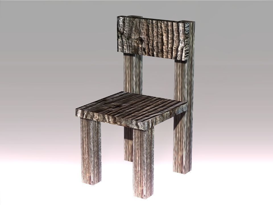 Poor Carpenter furniture collection Low-poly 3D model_18