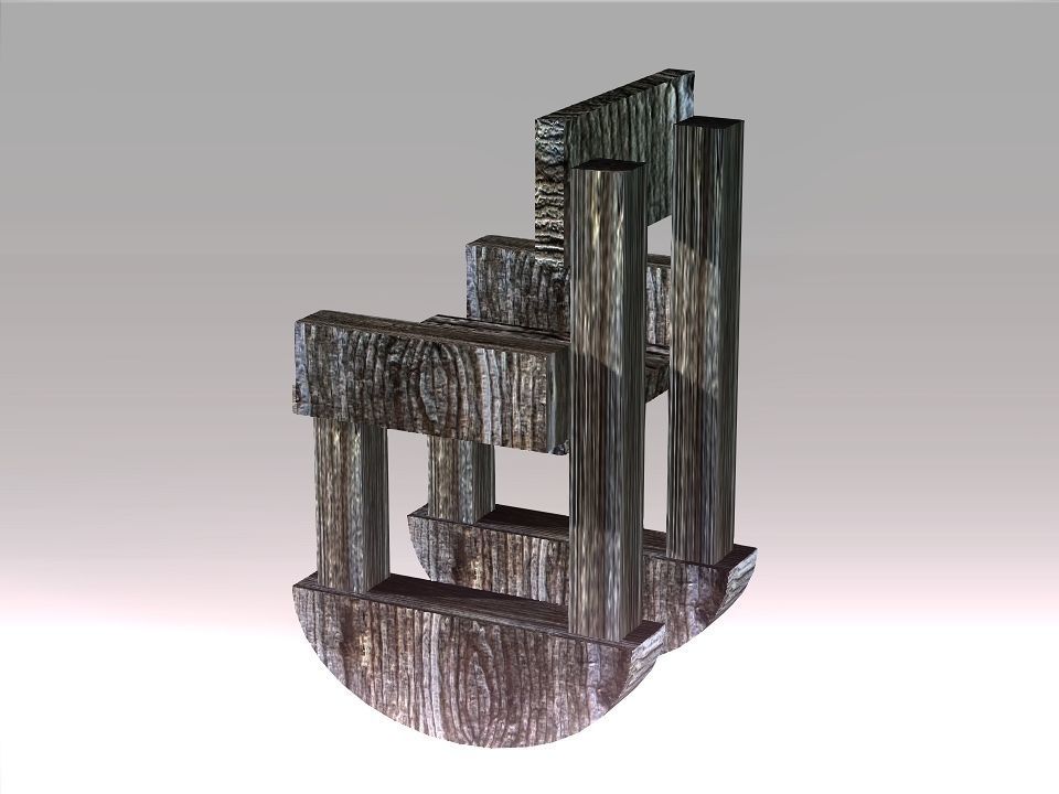 Poor Carpenter furniture collection Low-poly 3D model_36