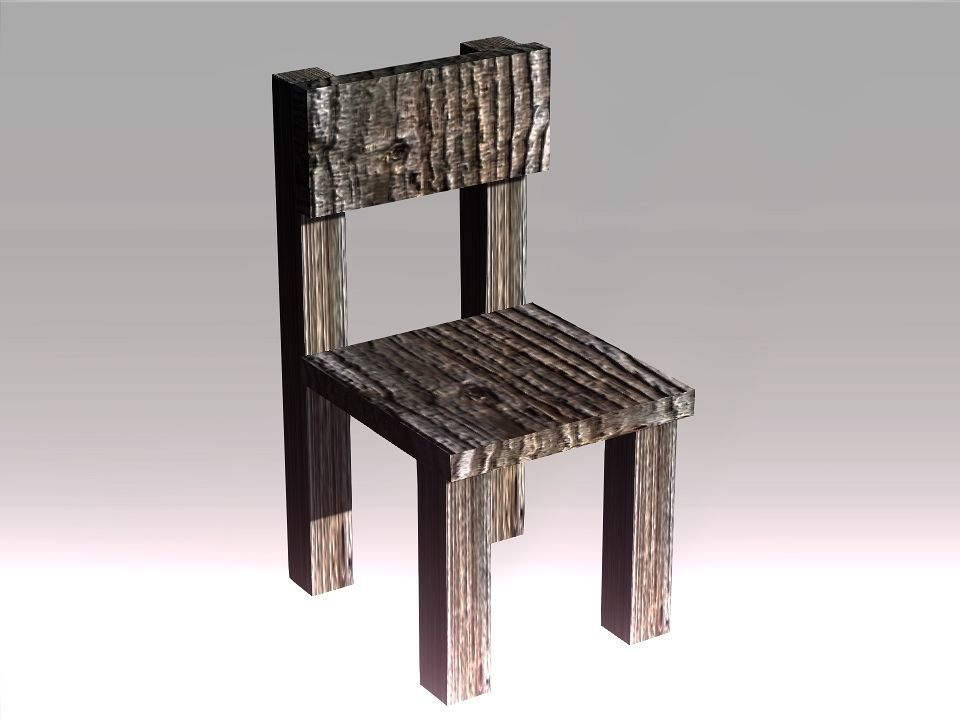 Poor Carpenter furniture collection Low-poly 3D model_29