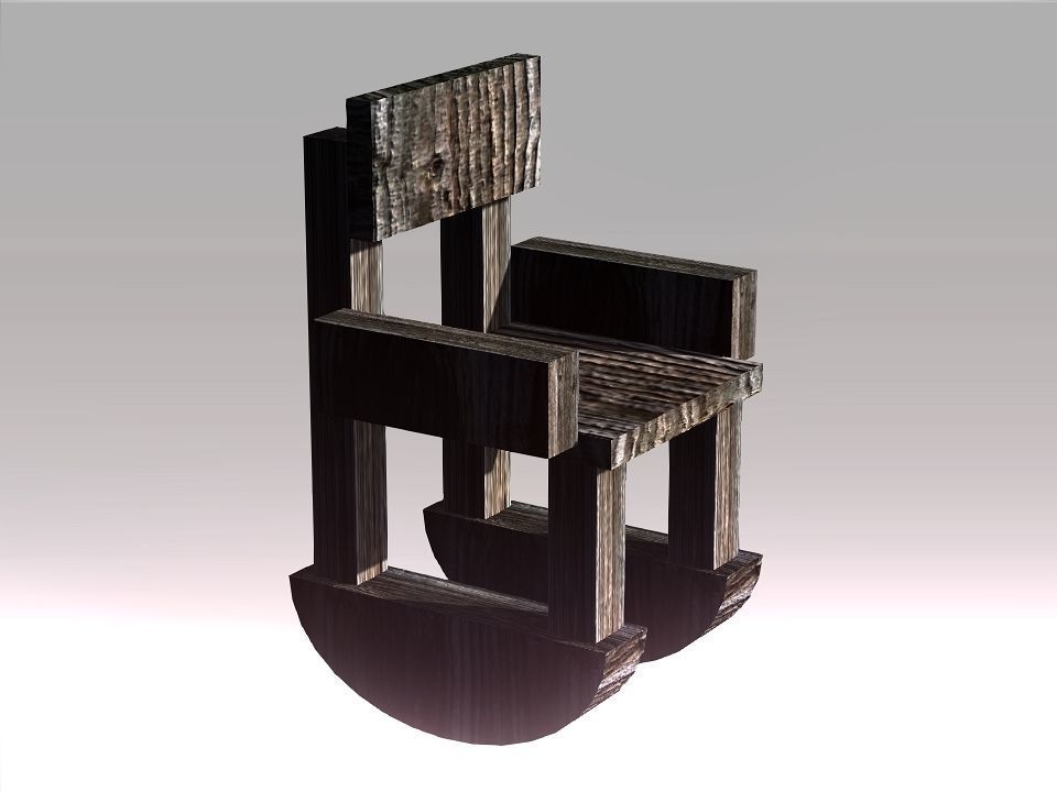 Poor Carpenter furniture collection Low-poly 3D model_42