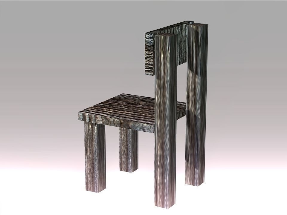 Poor Carpenter furniture collection Low-poly 3D model_21