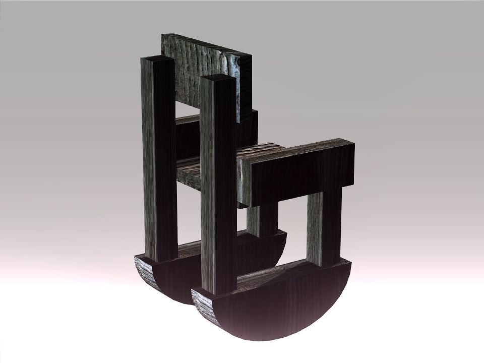 Poor Carpenter furniture collection Low-poly 3D model_40