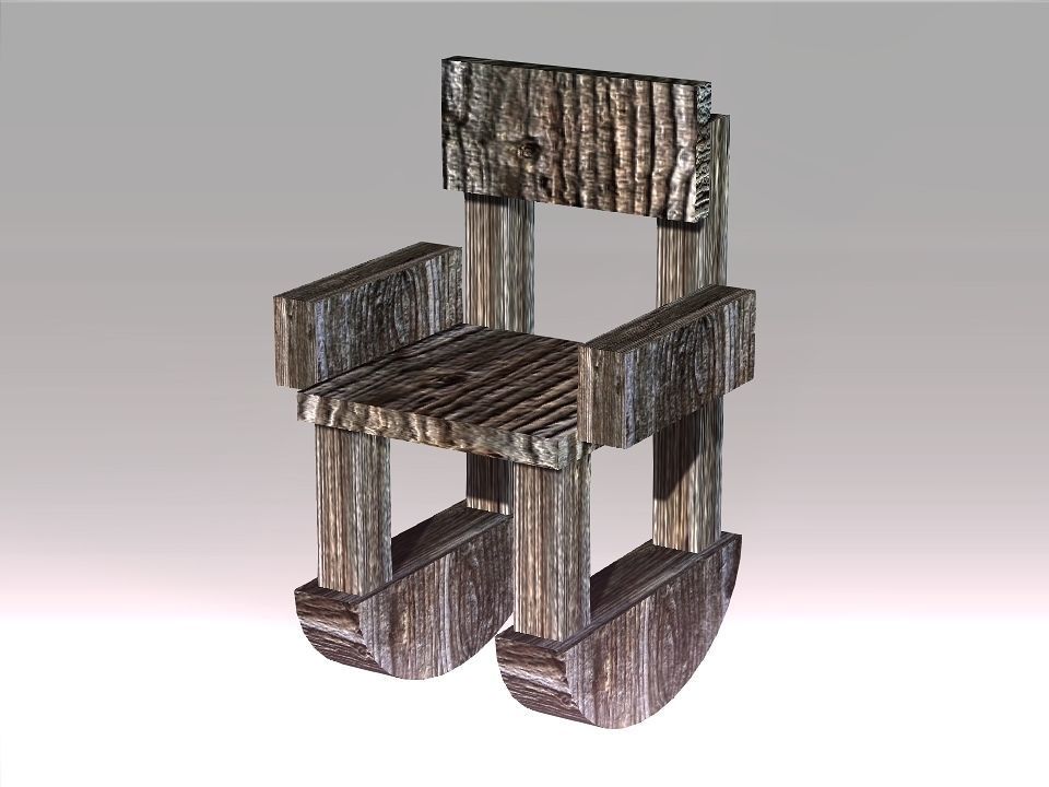 Poor Carpenter furniture collection Low-poly 3D model_32