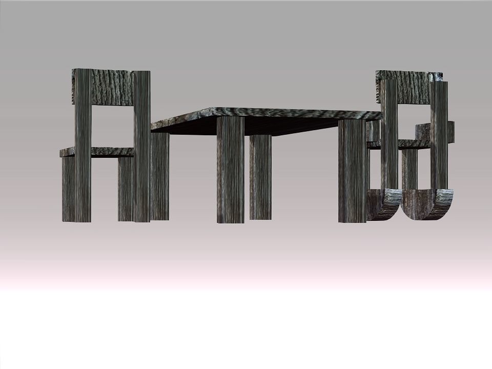 Poor Carpenter furniture collection Low-poly 3D model_45