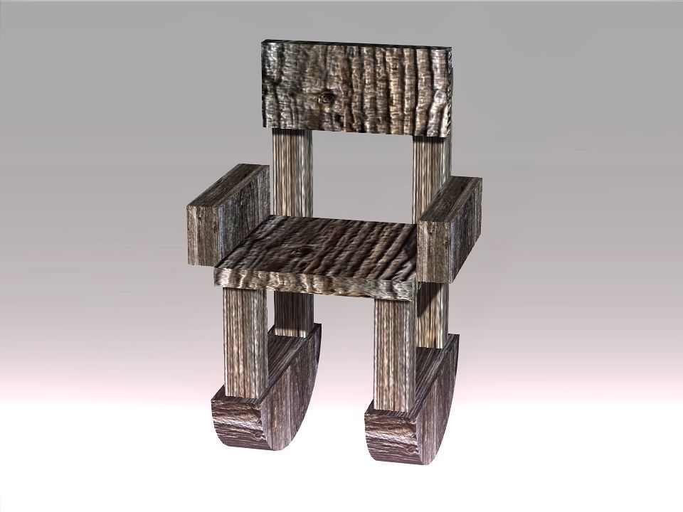 Poor Carpenter furniture collection Low-poly 3D model_31