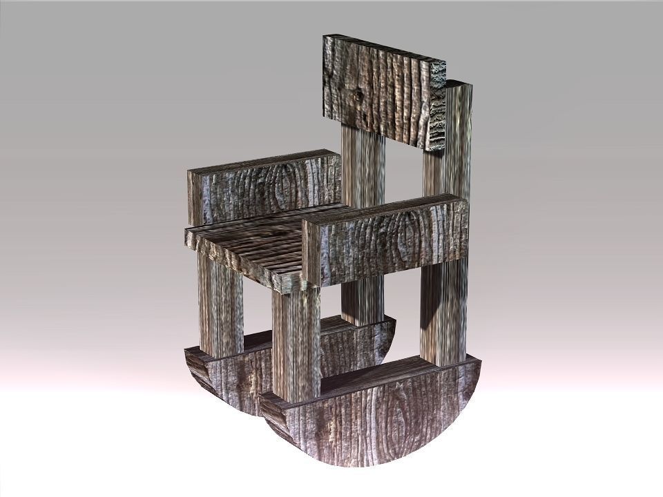 Poor Carpenter furniture collection Low-poly 3D model_33