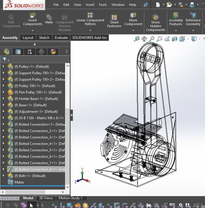 BELT GRINDER SANDER BUFFER EDGE POLISHING MACHINE 3D model_15