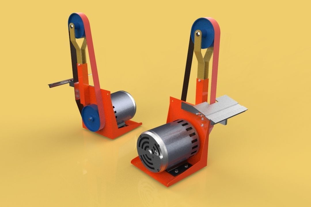 BELT GRINDER SANDER BUFFER EDGE POLISHING MACHINE 3D model_1