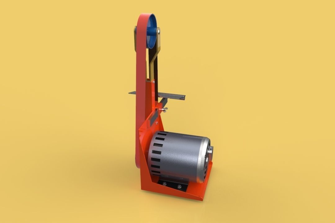BELT GRINDER SANDER BUFFER EDGE POLISHING MACHINE 3D model_3