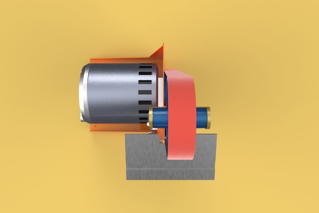 BELT GRINDER SANDER BUFFER EDGE POLISHING MACHINE 3D model_6