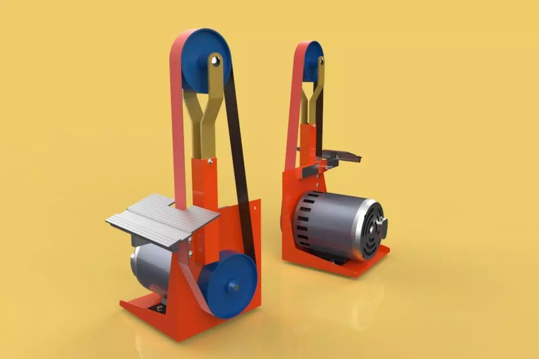 BELT GRINDER SANDER BUFFER EDGE POLISHING MACHINE 3D model_0