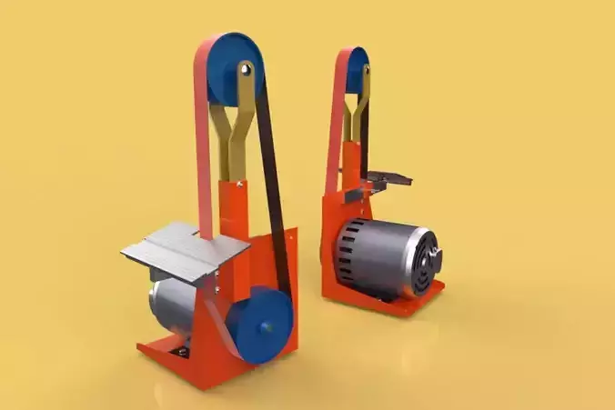 BELT GRINDER SANDER BUFFER EDGE POLISHING MACHINE 3D model