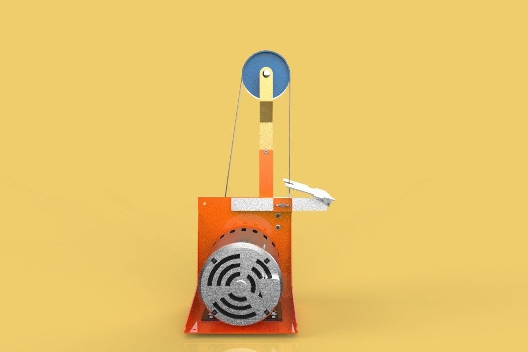 BELT GRINDER SANDER BUFFER EDGE POLISHING MACHINE 3D model_4