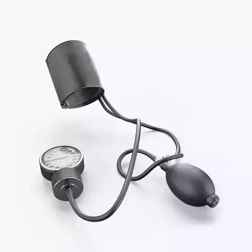 Sphygmomanometer stethoscope 3D model