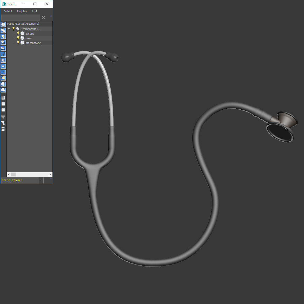Stethoscope medical 3D model_14