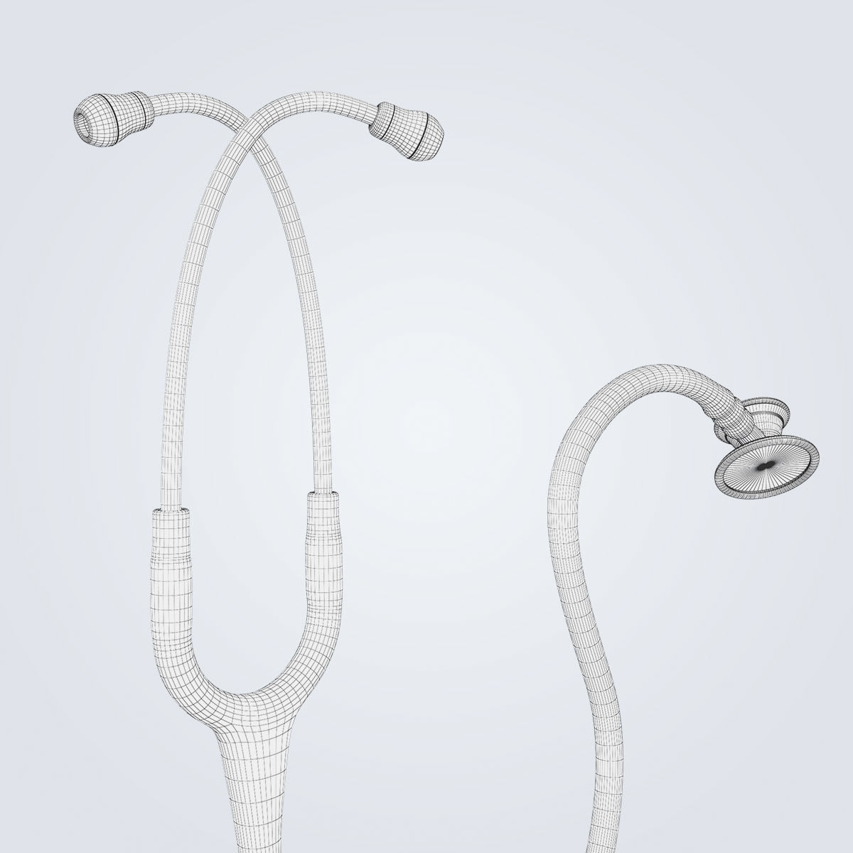 Stethoscope medical 3D model_11