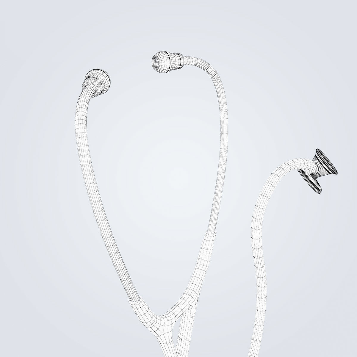 Stethoscope medical 3D model_11