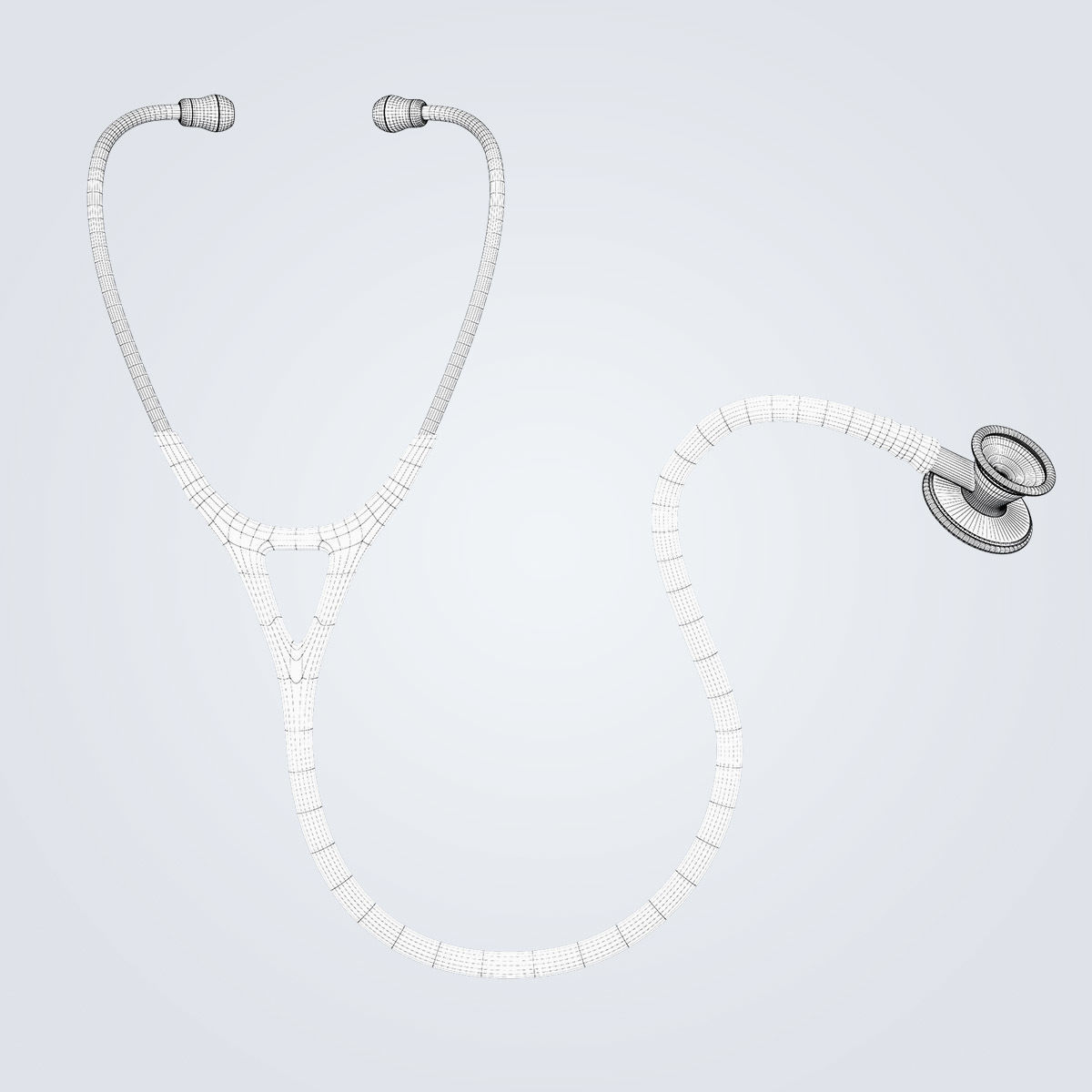 Stethoscope medical 3D model_9