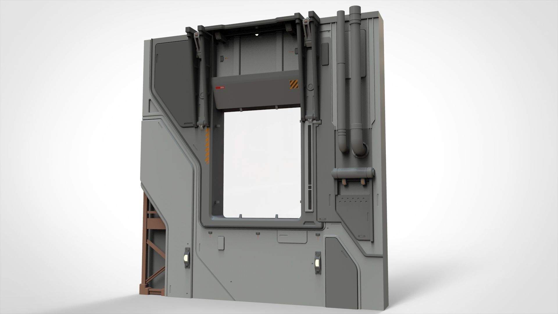 sci-fi Architecture kitbash 13 3D model_4