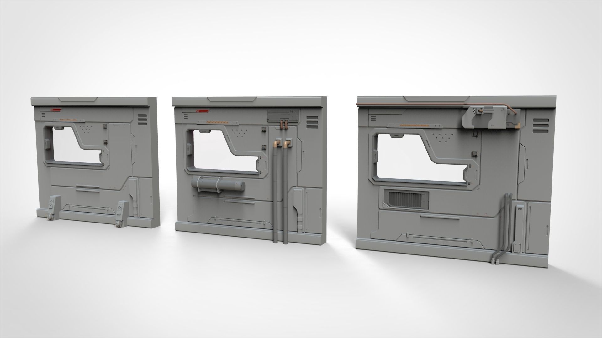 sci-fi Architecture kitbash 13 3D model_12