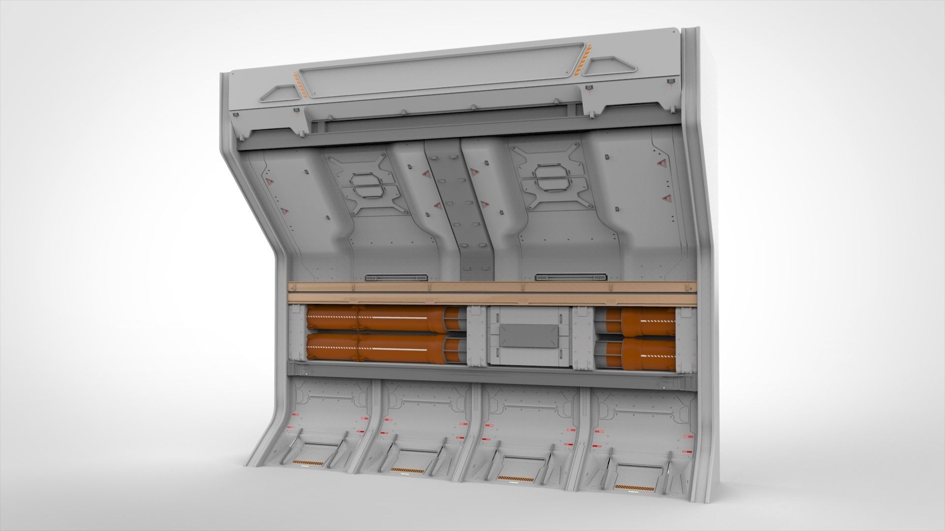 sci-fi Architecture kitbash 13 3D model_16