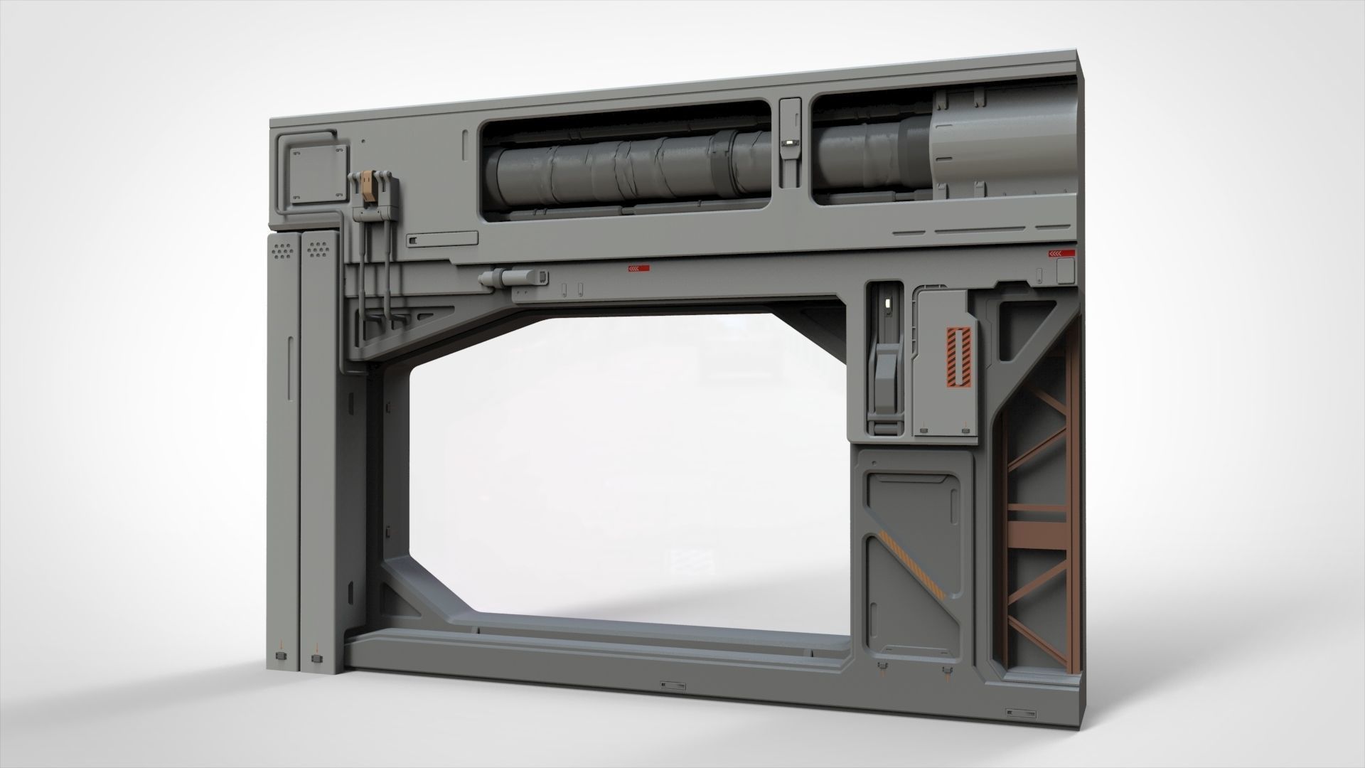 sci-fi Architecture kitbash 13 3D model_8