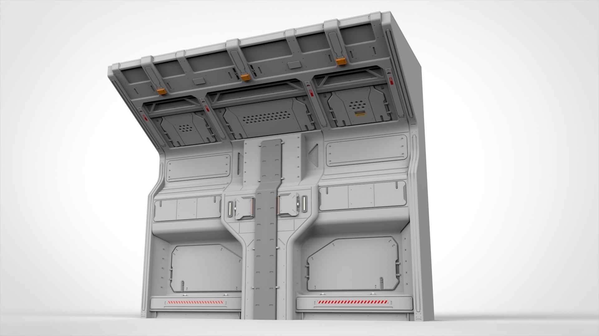 sci-fi Architecture kitbash 13 3D model_10