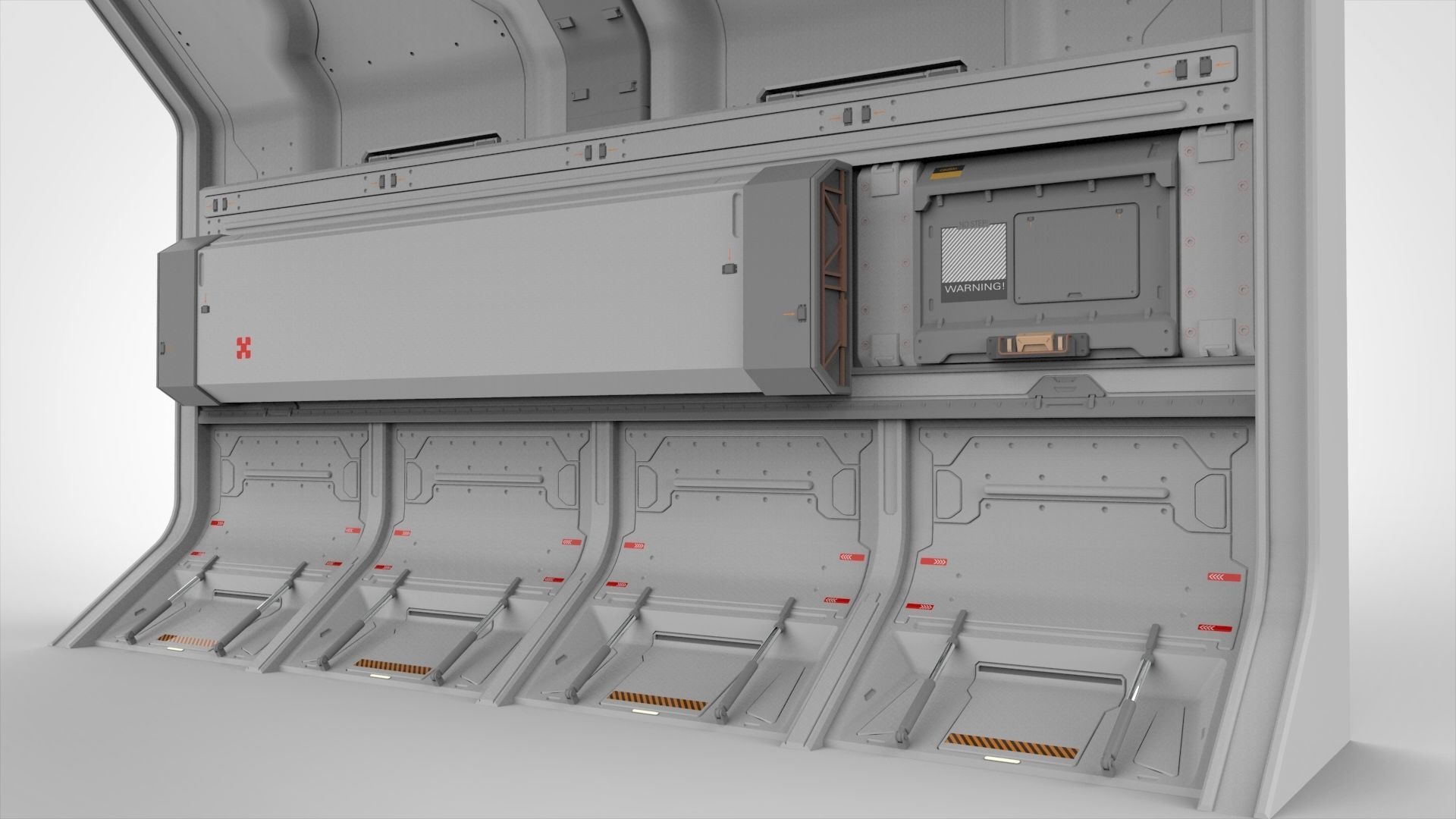sci-fi Architecture kitbash 13 3D model_24