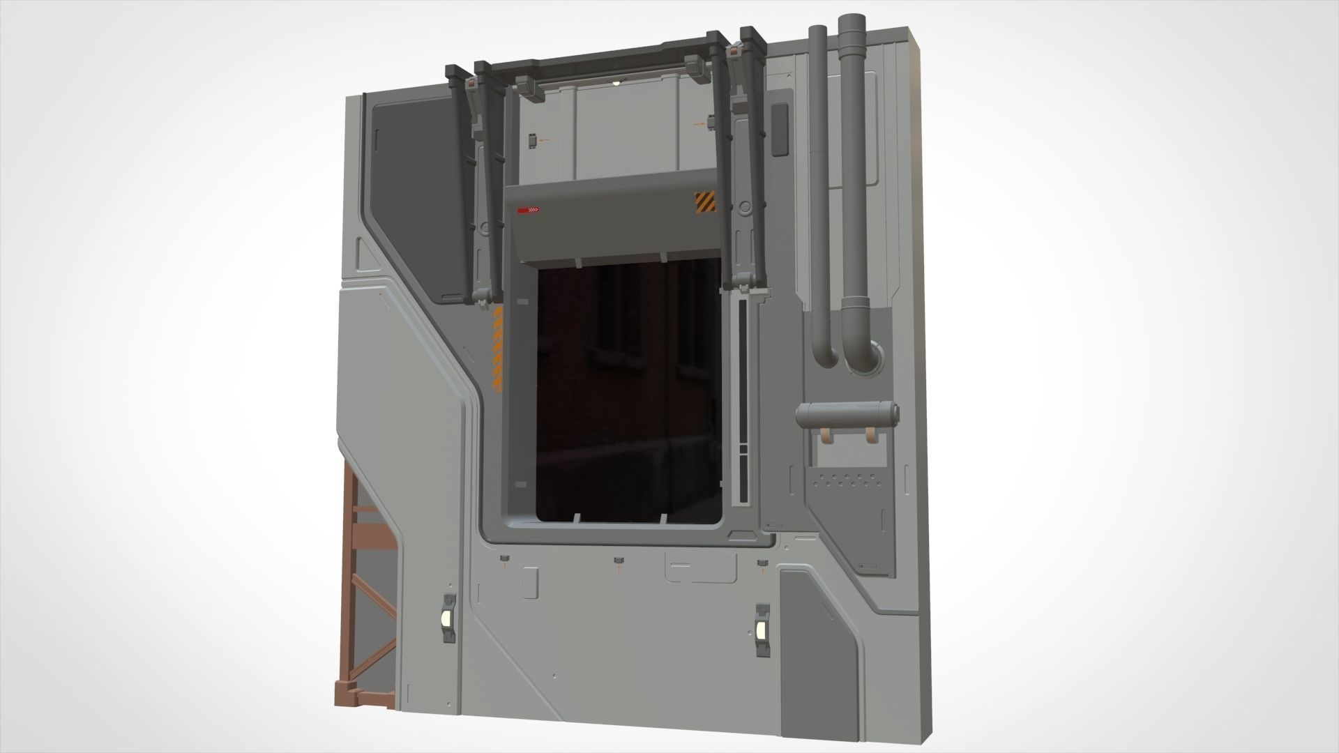 sci-fi Architecture kitbash 13 3D model_5