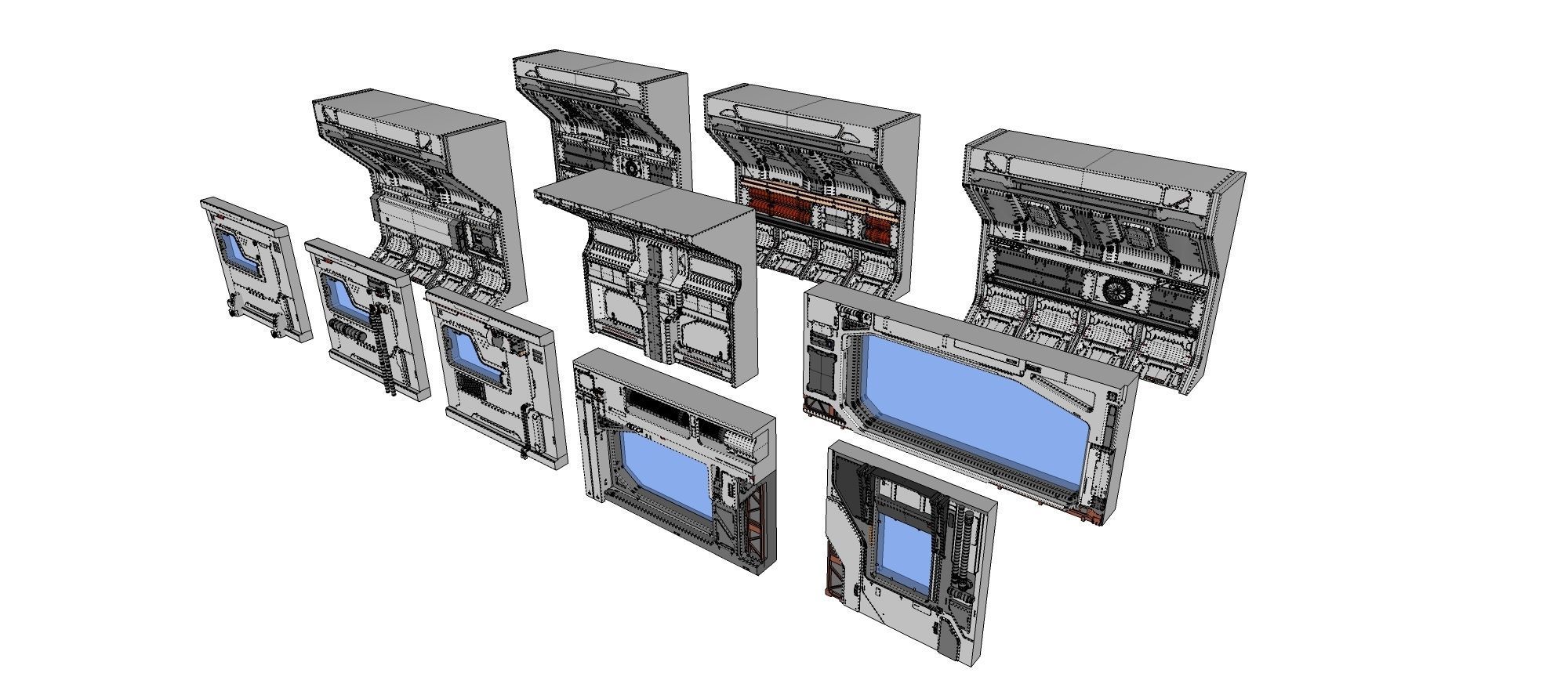 sci-fi Architecture kitbash 13 3D model_25