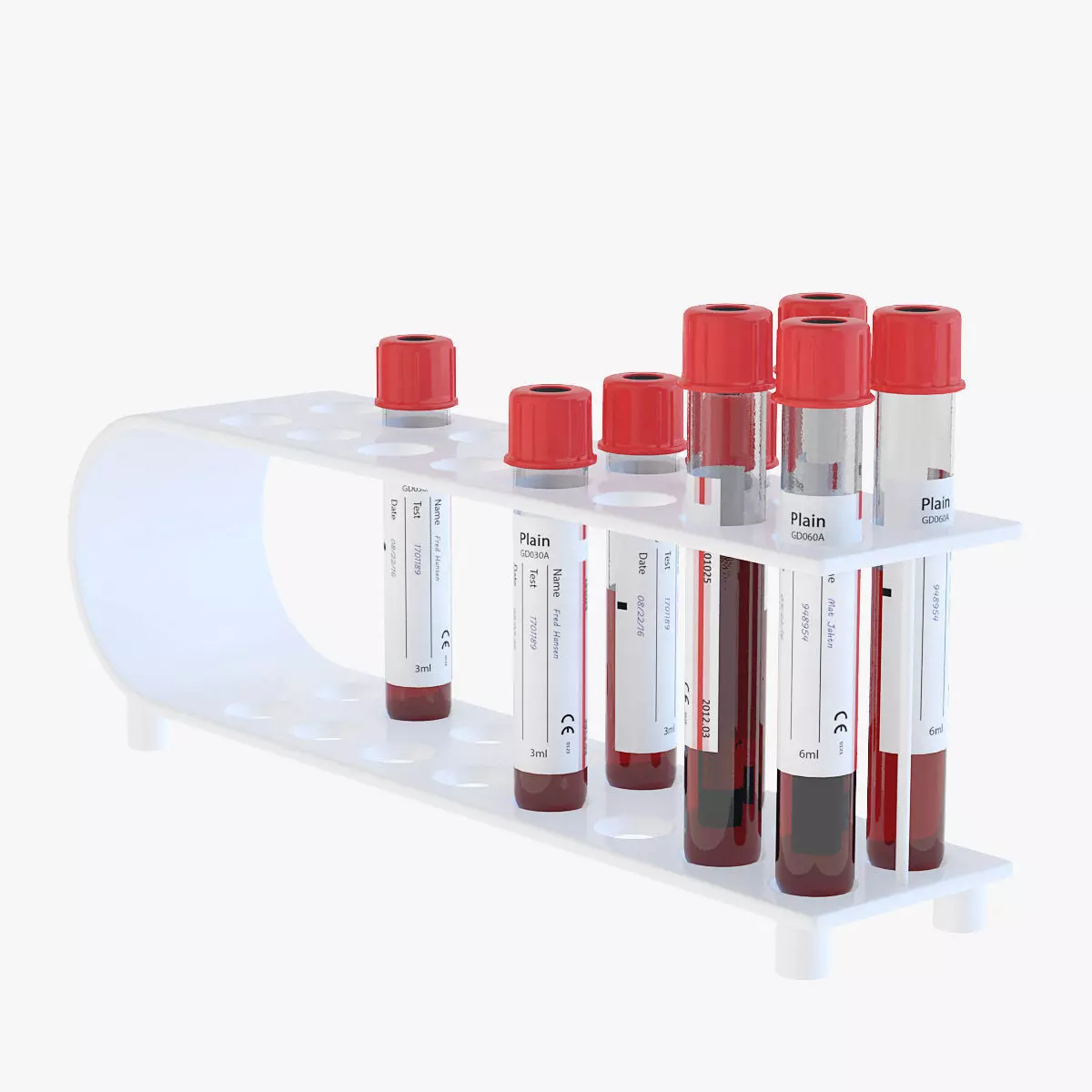 Labolatory Test Tubes 3D model_0