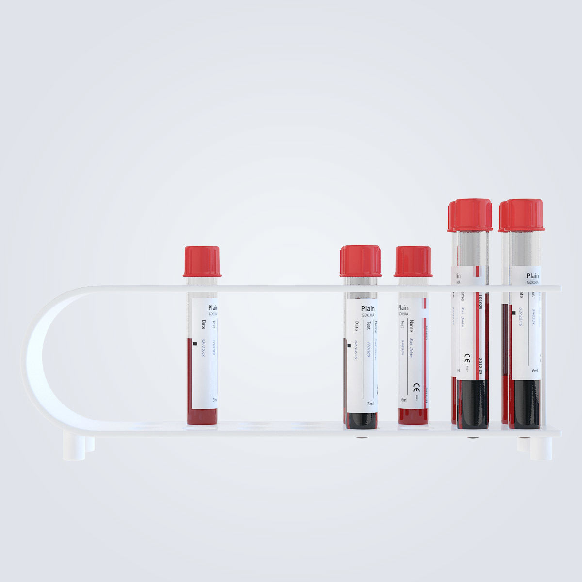 Labolatory Test Tubes 3D model_2