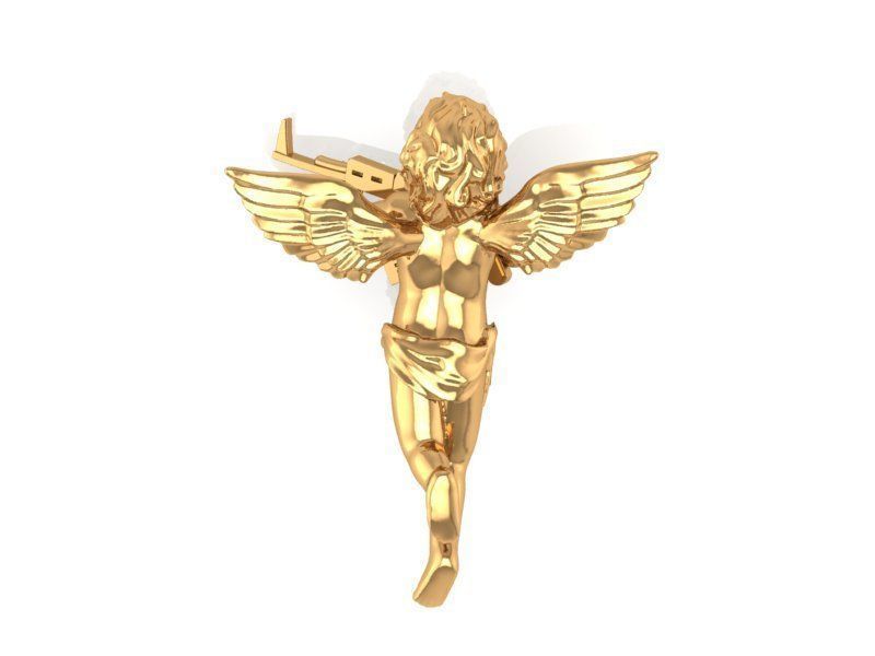 Angel AK pendant 3D print model_3