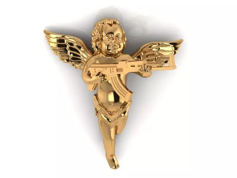 Angel AK pendant 3D print model_0