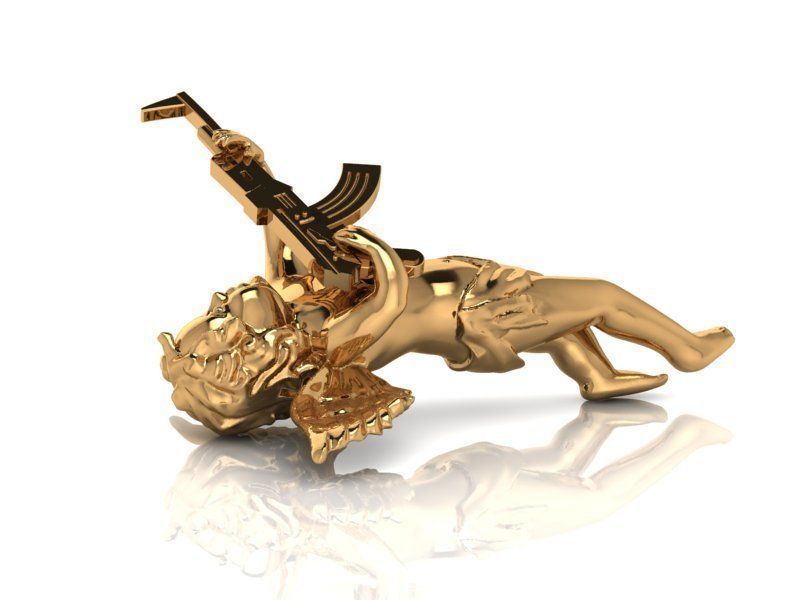 Angel AK pendant 3D print model_1