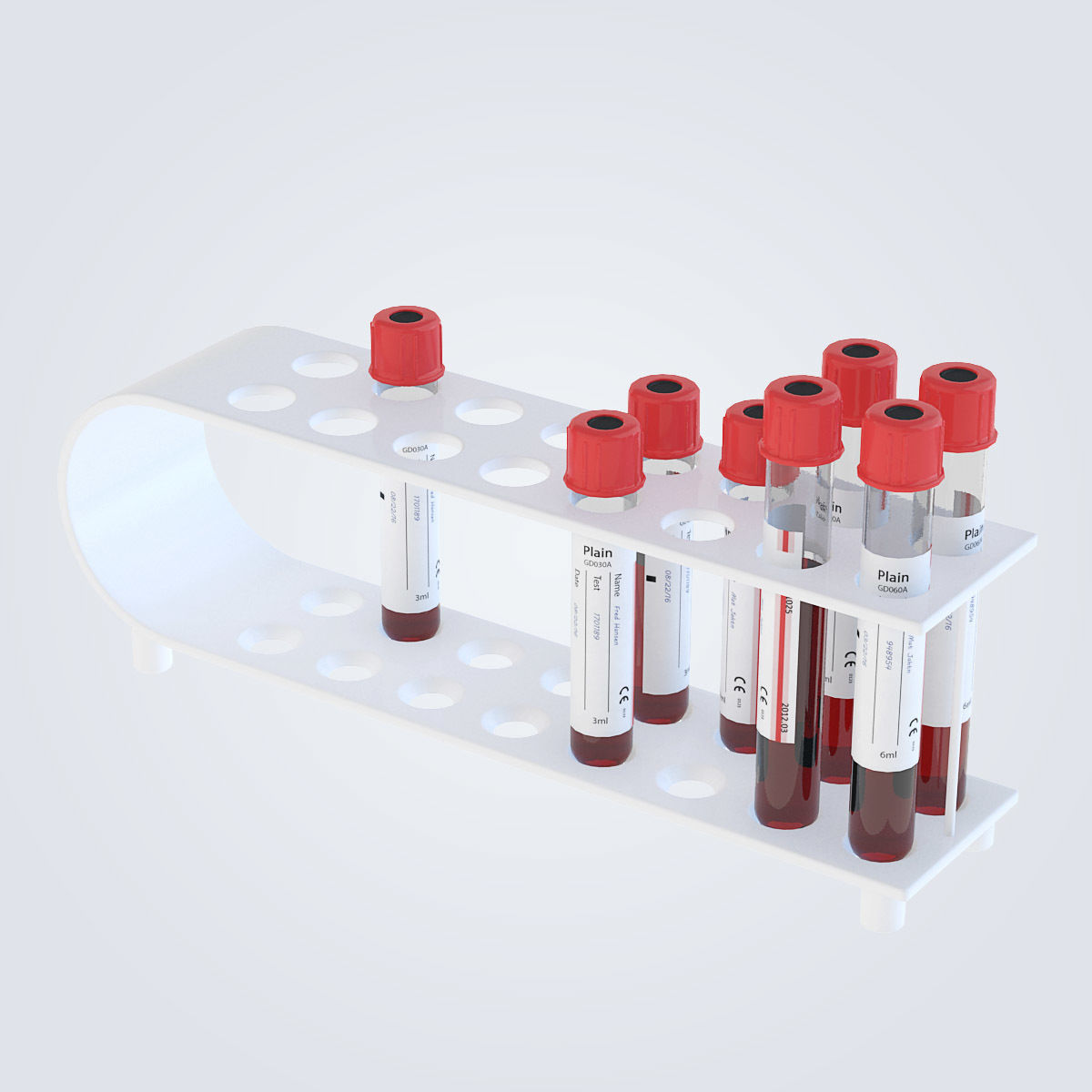 Test Tubes Set 3D model_3