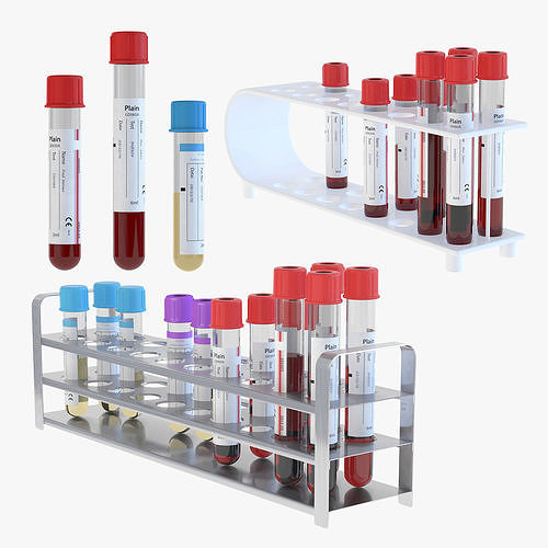 Test Tubes Set 3D model