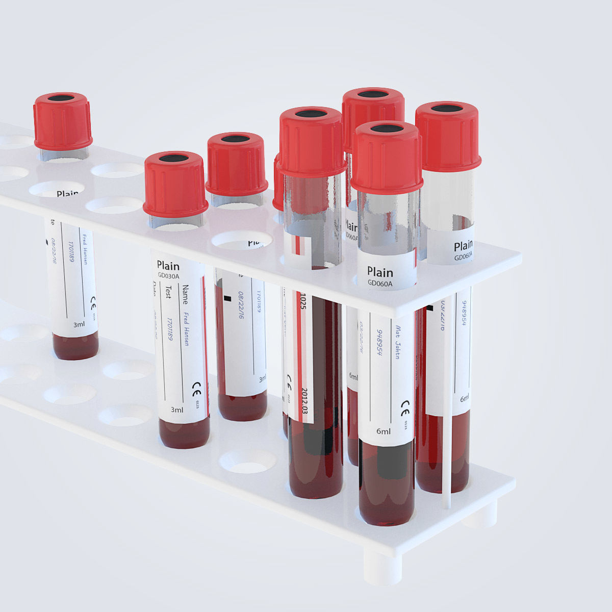 Test Tubes Set 3D model_9