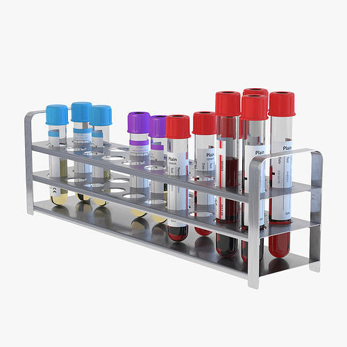 Medical Test Tubes 3D model