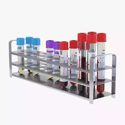Medical Test Tubes 3D model
