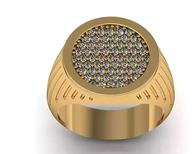  ELEGANT ROUND GENTS RING 3D print model