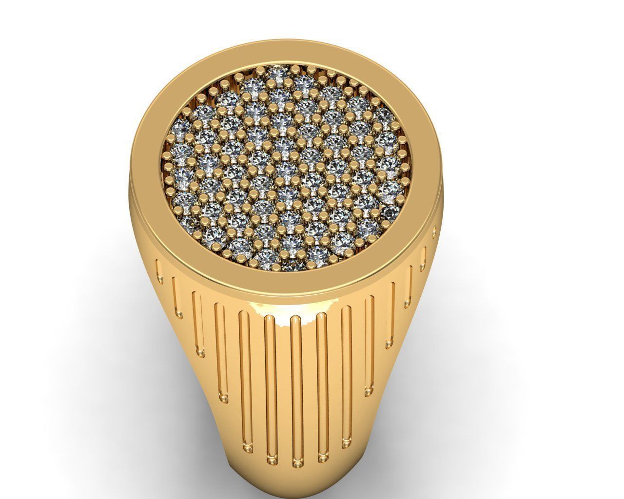  ELEGANT ROUND GENTS RING 3D print model_2